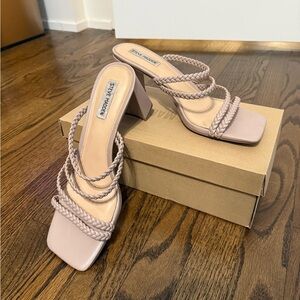 Steve Madden Dion Taupe Braided Leather Sandals